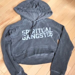 Spiritual gangster crop sweatshirt small